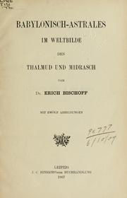 Cover of: Babylonisch-astrales im Weltbilde des Thalmud un Midrasch