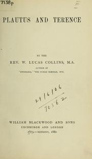 Cover of: Plautus and Terence by William Lucas Collins