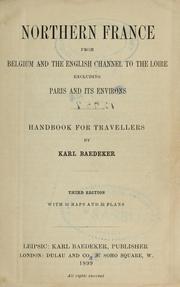 Cover of: Northern France by Karl Baedeker (Firm)