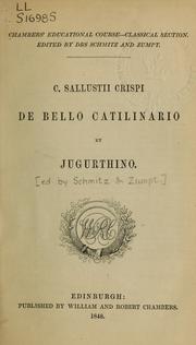 Cover of: De bello Catilinario et Jugurthino