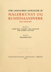 Cover of: Chr. Langaards samlinger av malerkunst og kunsthaandverk fra fortiden