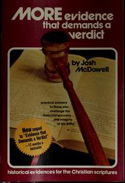 Cover of: More evidence that demands a verdict by Josh McDowell