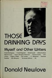 Cover of: Those drinking days: myself and other writers