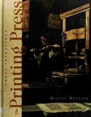 Cover of: The printing press by Milton Meltzer