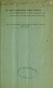 Cover of: Nudibranchs from Zanzibar and East Africa by Sir Charles Eliot
