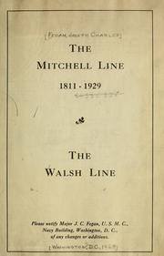 Cover of: The Mitchell line, 1811-1929 by Joseph Charles Fegan