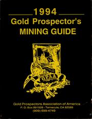 Cover of: 1994 gold prospector's mining guide