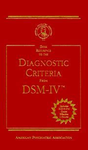 Cover of: Diagnostic criteria from DSM-IV