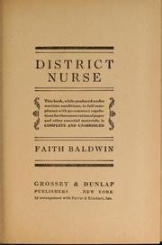 Cover of: District Nurse by Faith Baldwin