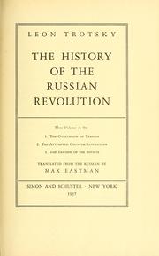 Cover of: The history of the Russian revolution by Leon Trotsky