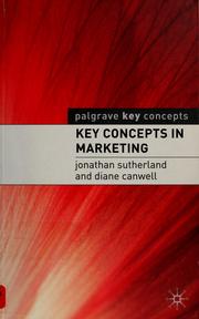 Cover of: Key concepts in marketing