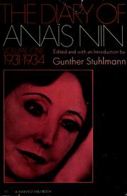 Cover of: The diary of Anaïs Nin: 1931-1934