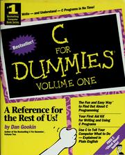 Cover of: C for dummies by Dan Gookin