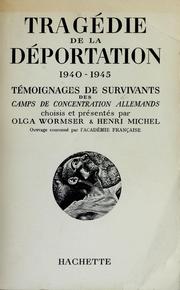 Cover of: Tragédie de la déportation 1940-1945