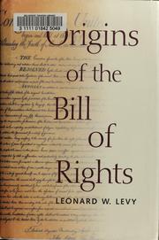 Cover of: Origins of the Bill of Rights