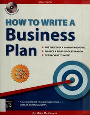 Cover of: How to write a business plan