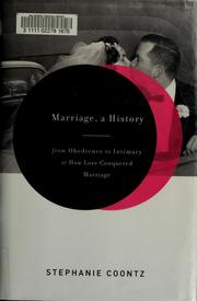Marriage, a history by Stephanie Coontz