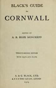 Cover of: Black's guide to Cornwall by Adam and Charles Black (Firm)