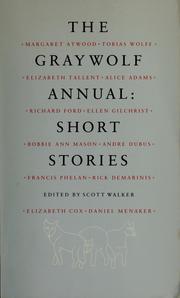 Cover of: The Graywolf annual: short stories