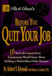 Cover of: Rich dad's Before you quit your job