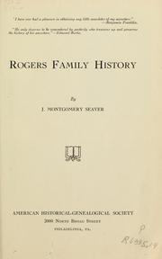 Cover of: Rogers family history