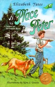 Cover of: A place for Peter by Elizabeth Yates
