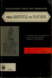 Cover of: From Aristotle to Plotinus