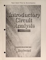 Experiments in circuit analysis to accompany Introductory circuit analysis by Robert L. Boylestad, Gabriel Kousourou