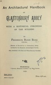 Cover of: An architectural handbook of Glastonbury Abbey: with a historical chronicle of the building