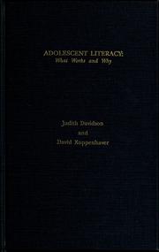 Cover of: Adolescent literacy