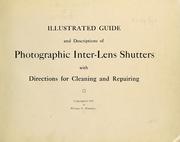 Cover of: Illustrated guide and descriptions of photographic inter-lens shutters