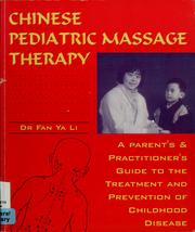 Cover of: Chinese pediatric massage therapy =