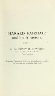 Cover of: "Harald Fairhair" and his ancestors: being two papers read before the Viking Society, London, on May 4th and November 2nd, 1918
