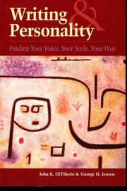 Cover of: Writing and personality: finding your voice, your style, your way