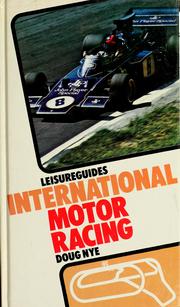 Cover of: International motor racing