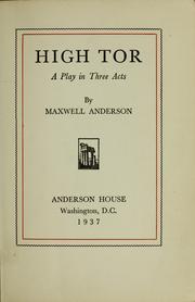 High Tor by Maxwell Anderson