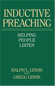Cover of: Inductive preaching by Ralph L. Lewis