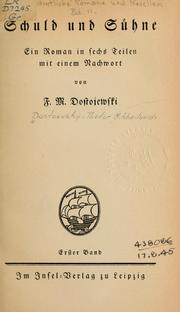 Cover of: Schuld und Sühne by Фёдор Михайлович Достоевский