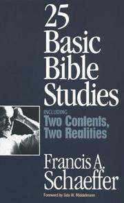 Cover of: 25 basic Bible studies by Francis A. Schaeffer