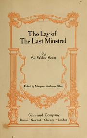 Cover of: The lay of the last minstrel