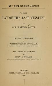 Cover of: The lay of the last minstrel by Sir Walter Scott