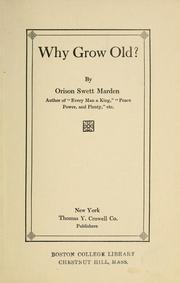 Cover of: Why grow old?