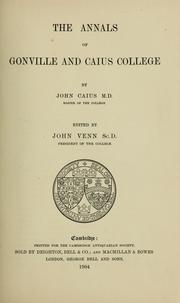 Cover of: The annals of Gonville and Caius college