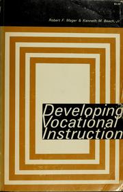 Cover of: Developing vocational instruction
