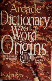 Cover of: Dictionary of word origins