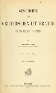 Cover of: Geschichte der griechischen litteratur bis auf die zeit Justinians