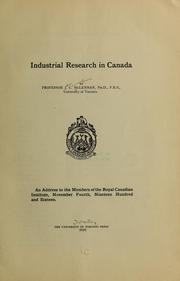 Cover of: Industrial research in Canada