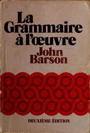Cover of: La grammaire à l'oeuvre