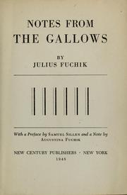 Notes from the gallows by Julius Fučík