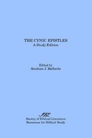 Cover of: The Cynic Epistles: A Study Edition (Sources for Biblical Study, V. 12)